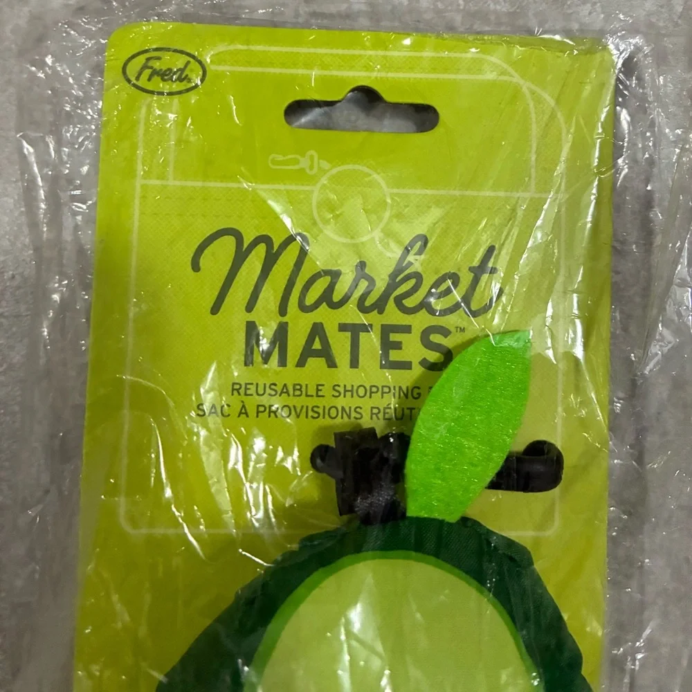 Fred Market Mates Avocado Reusable Shopping Bag - Lime Green & Dark Green